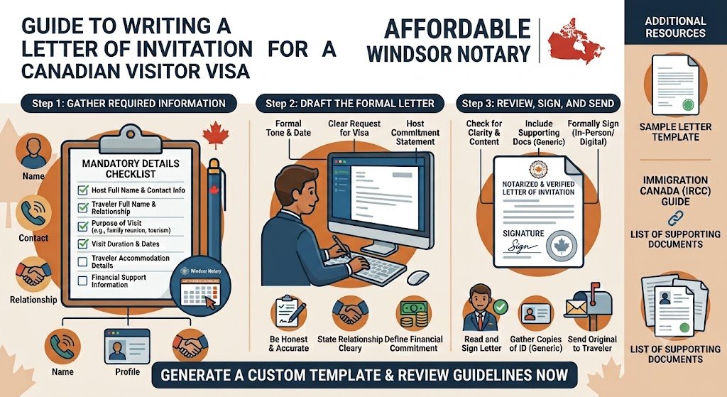 Write a Letter of Invitation for a Canadian Visitor Visa