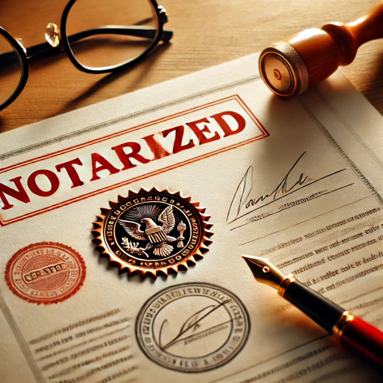 Notarized documents being signed at Affordable Windsor Notary Public