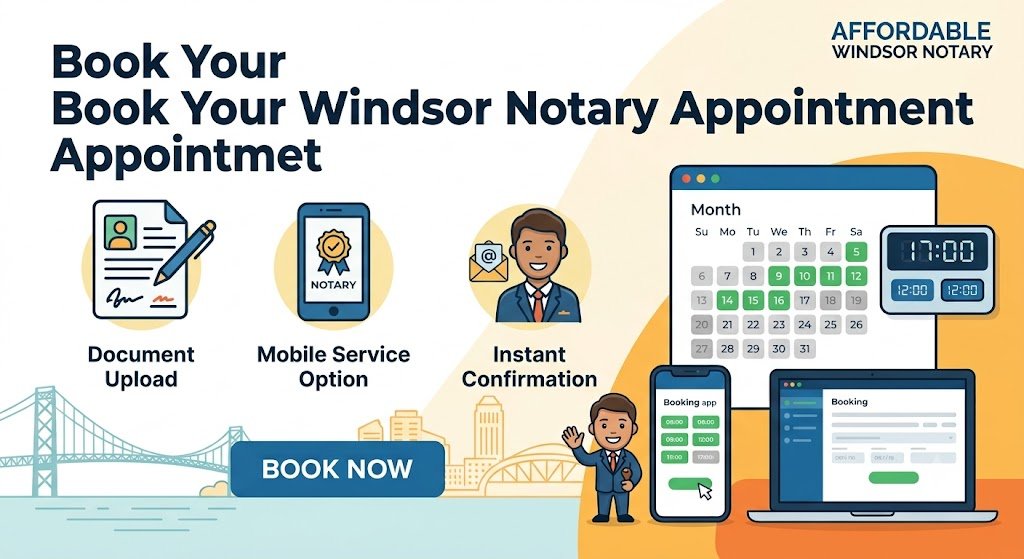 Book An Appointment - Affordable Windsor Notary